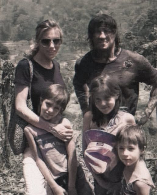 Sylvester Stallone e sua família