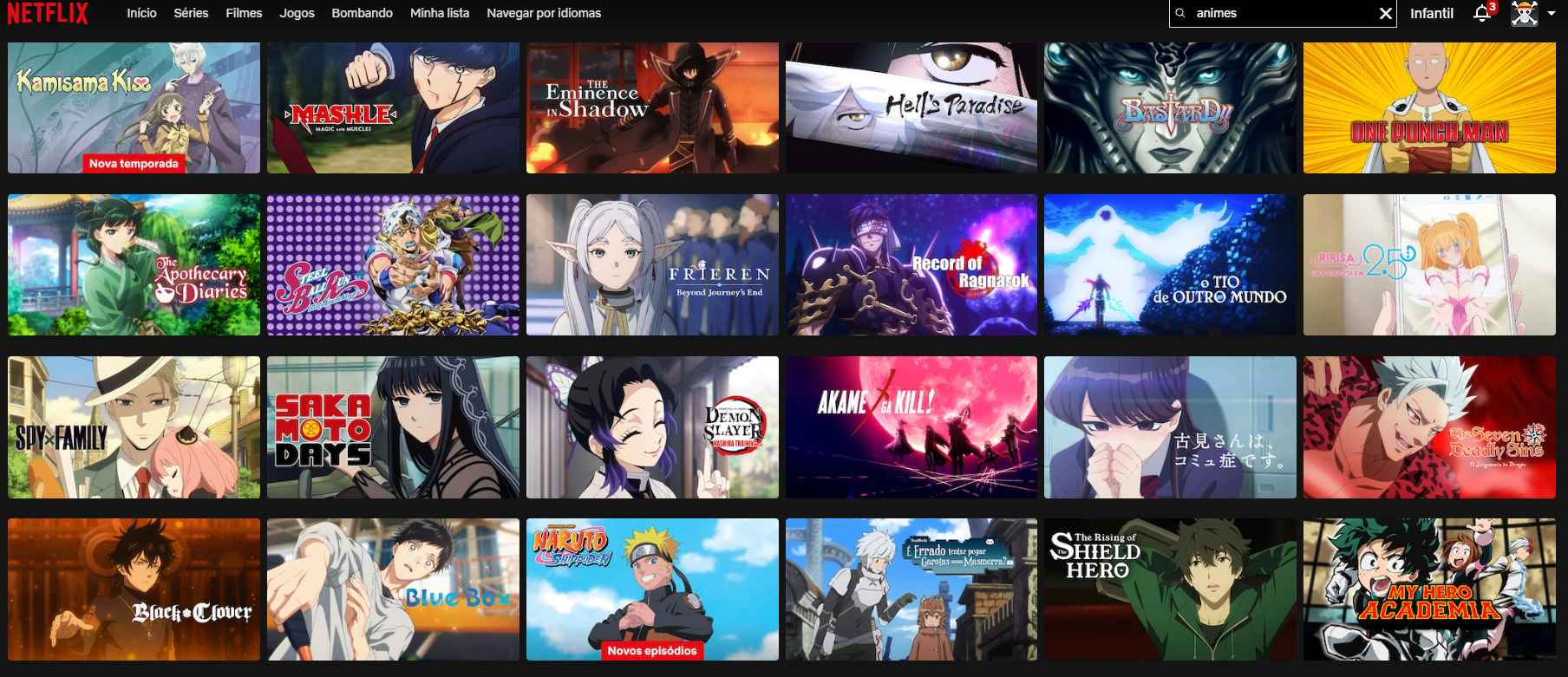 Animes pra Assistir na Netflix
